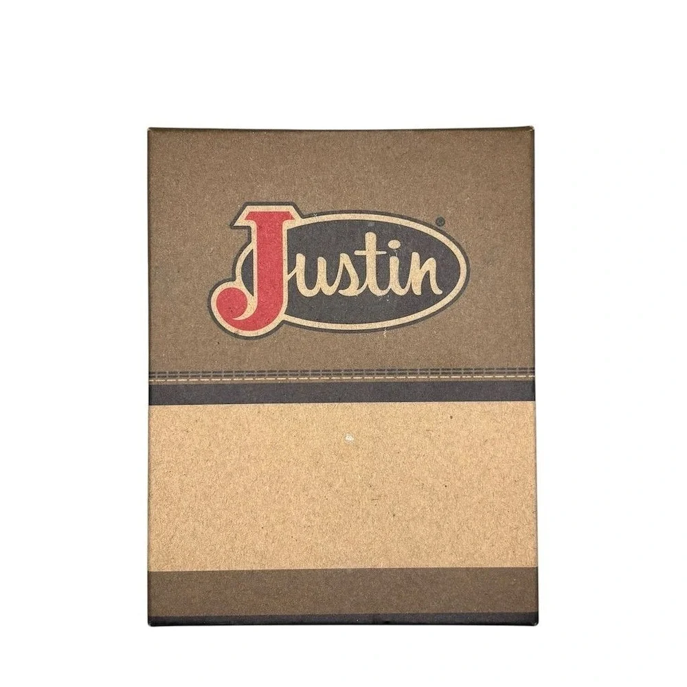 Justin Men's Brown Leather Slim Fold Wallet RFID Western Style‎